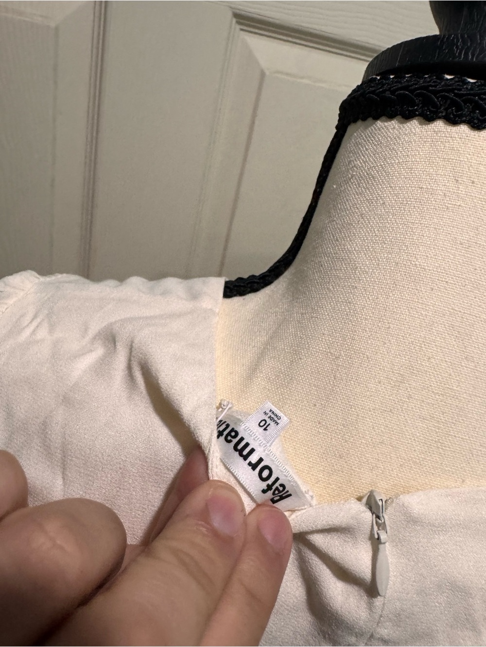 Reformation Gatsby Dress Maxi Ivory NWT - Picture 7 of 8
